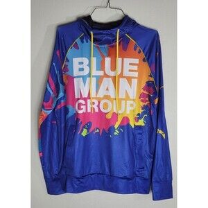 Blue Man Group Paint Splatter Sweatshirt Hoodie Las Vegas Women's Size Medium